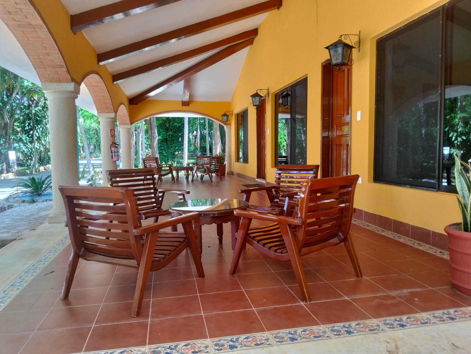 Terraza de la hacienda